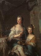 Jean Marc Nattier Madame Marsollier and her Daughter oil painting picture wholesale